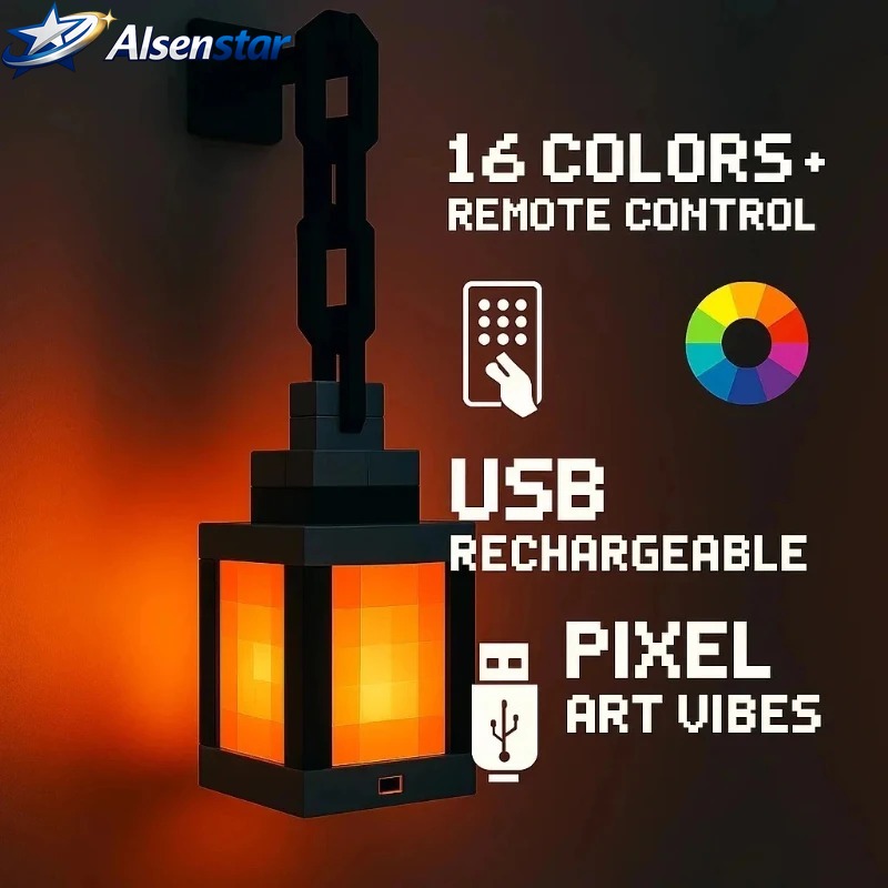 Lighting World Decor - Lampa wisząca w stylu pixel, lampka