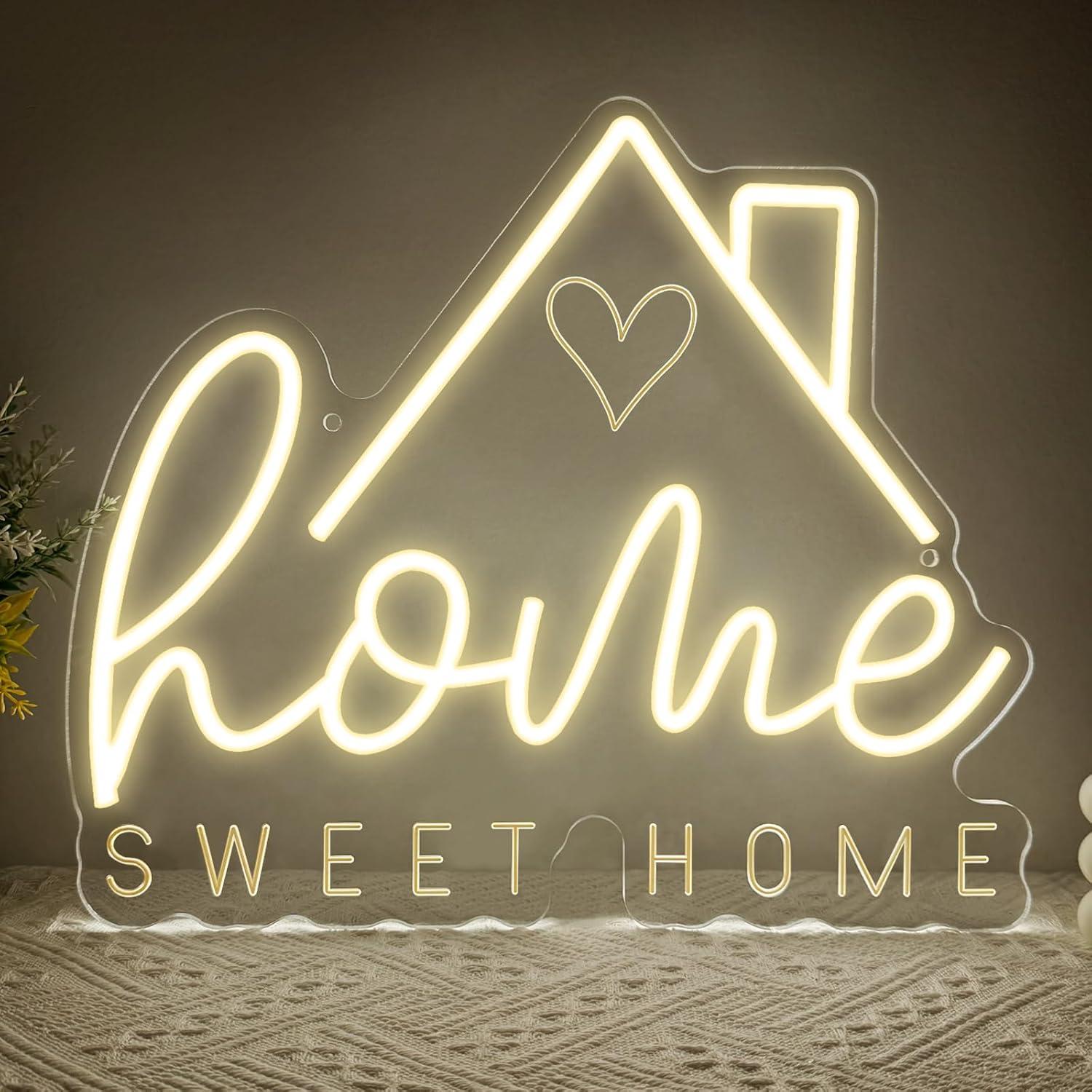 Room Lighting Bedroom Decor - Neonowy znak Sweet Home, ściemnialna lampka