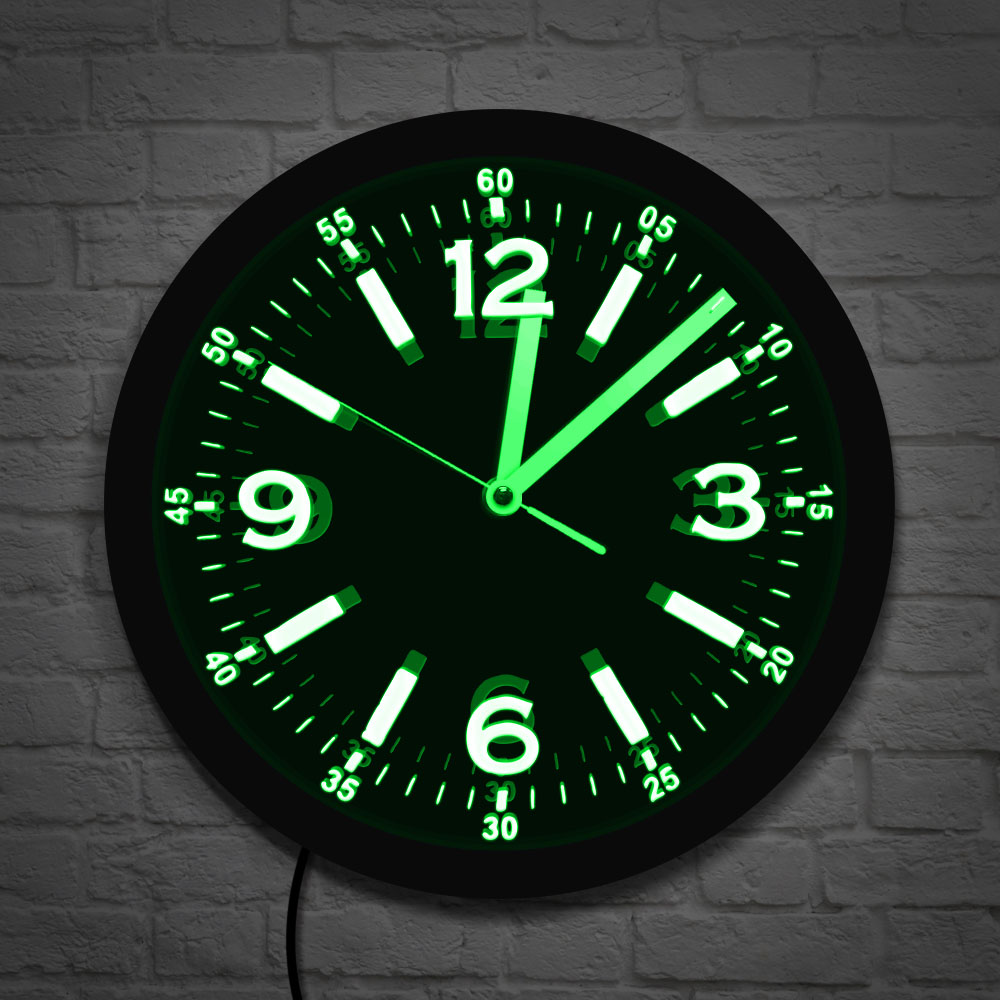 Lighting Home Decor Wall Clocks - Nowoczesny Design światło neonowe LED zegar