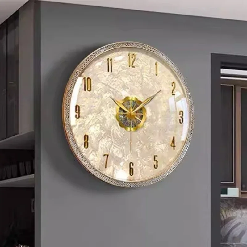 Lighting Home Decor Wall Clocks - Nowoczesny, lekko luksusowy zegar ścienny do