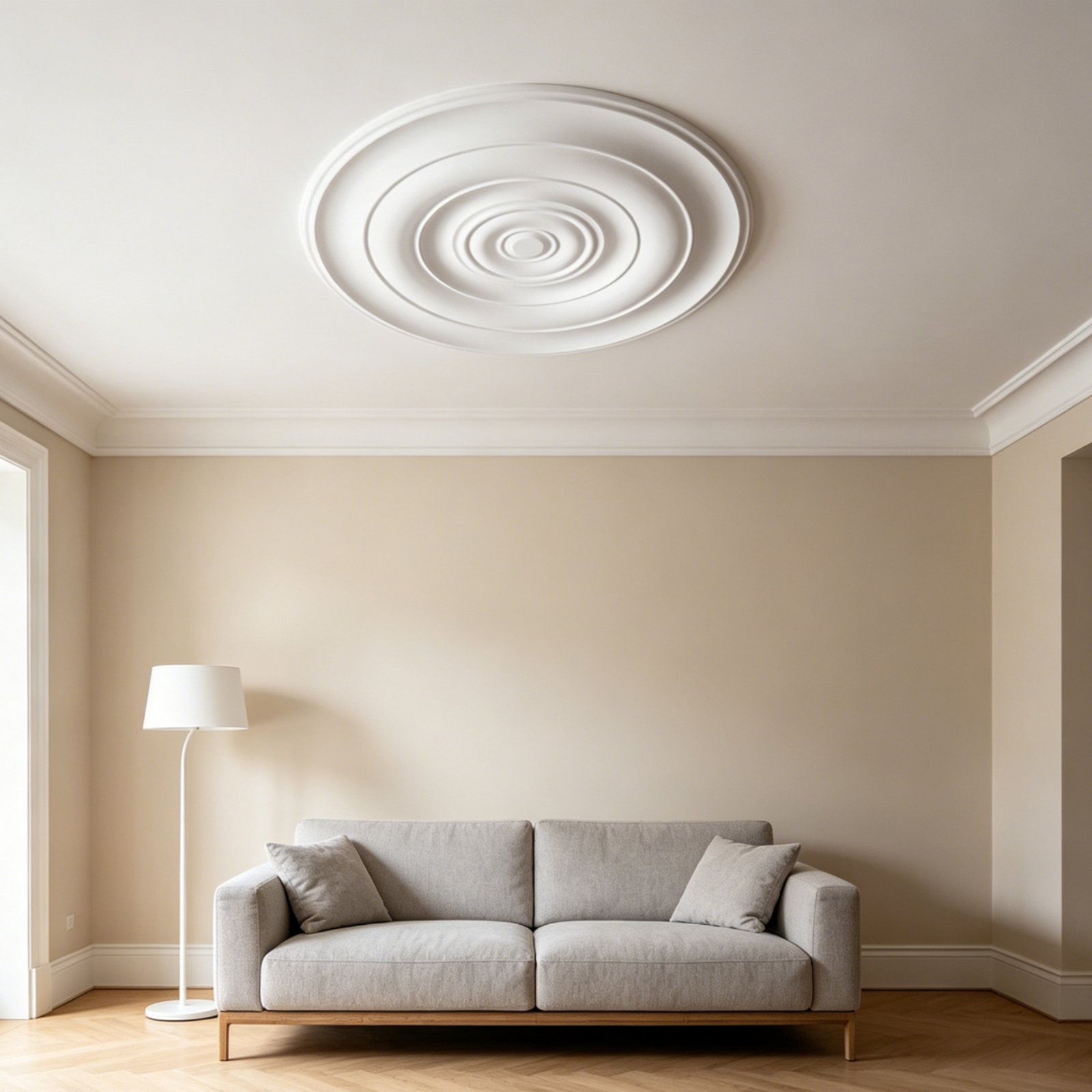 Lighting Decor - Okrągła medalionowa ozdoba sufitowa w stylu