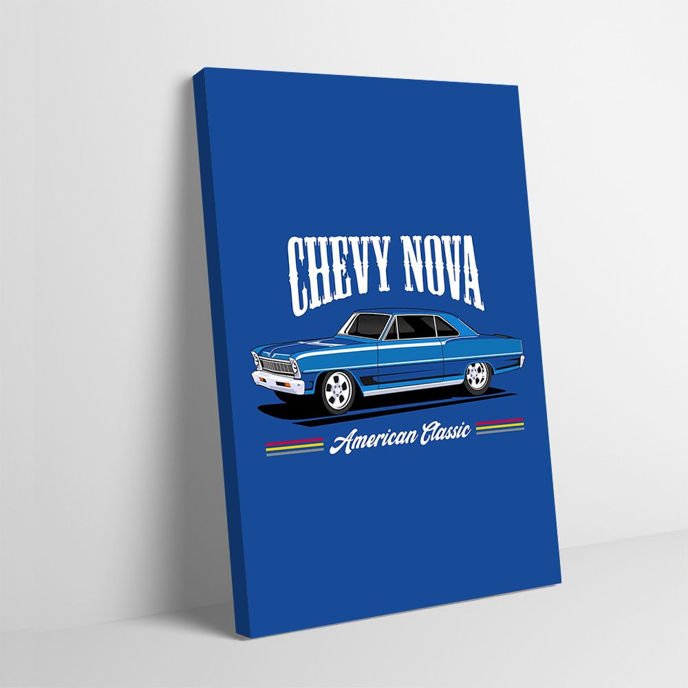Nova Decor & Lighting Vase - Plakat z nadrukiem klasycznych samochodów Chevy