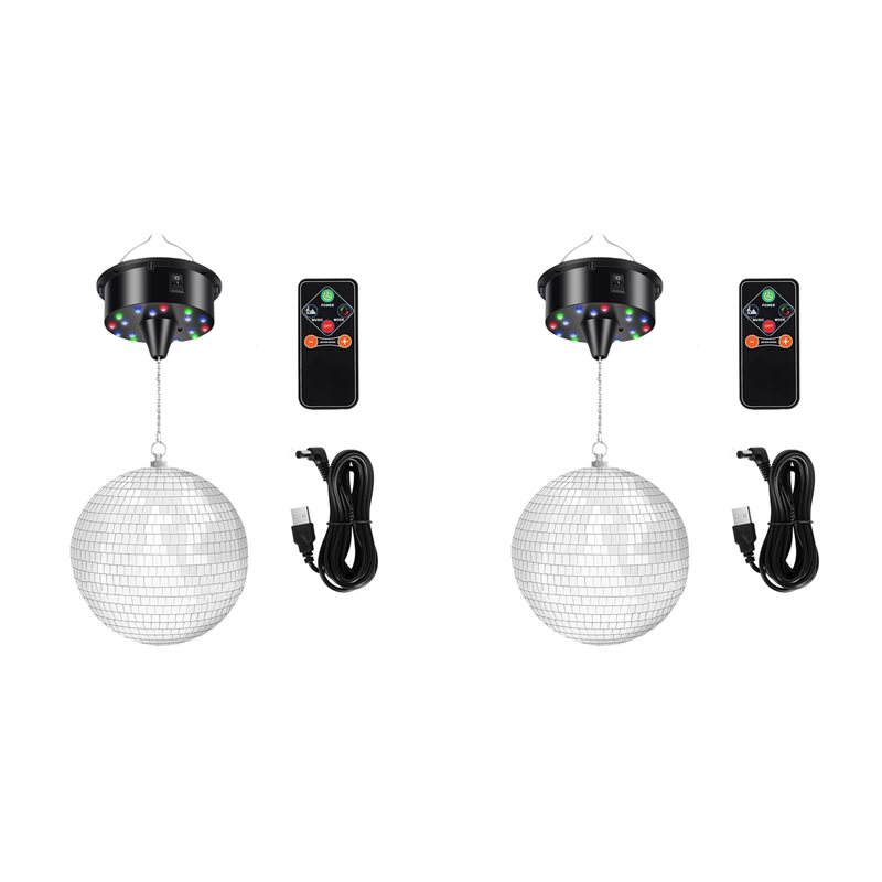 Disco Ball Mirror - AT41 2 Zestawy 7,8-calowych wiszących dyskotekowych