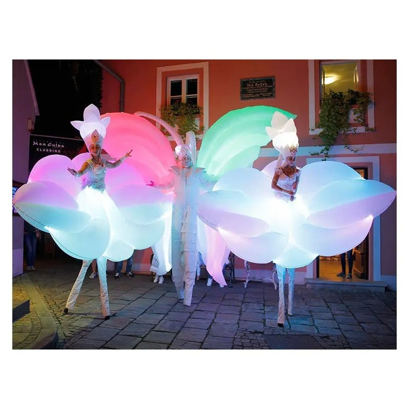 Decor Lighting The Parade - Elegancki biały nadmuchiwany kostium kwiatowy ze