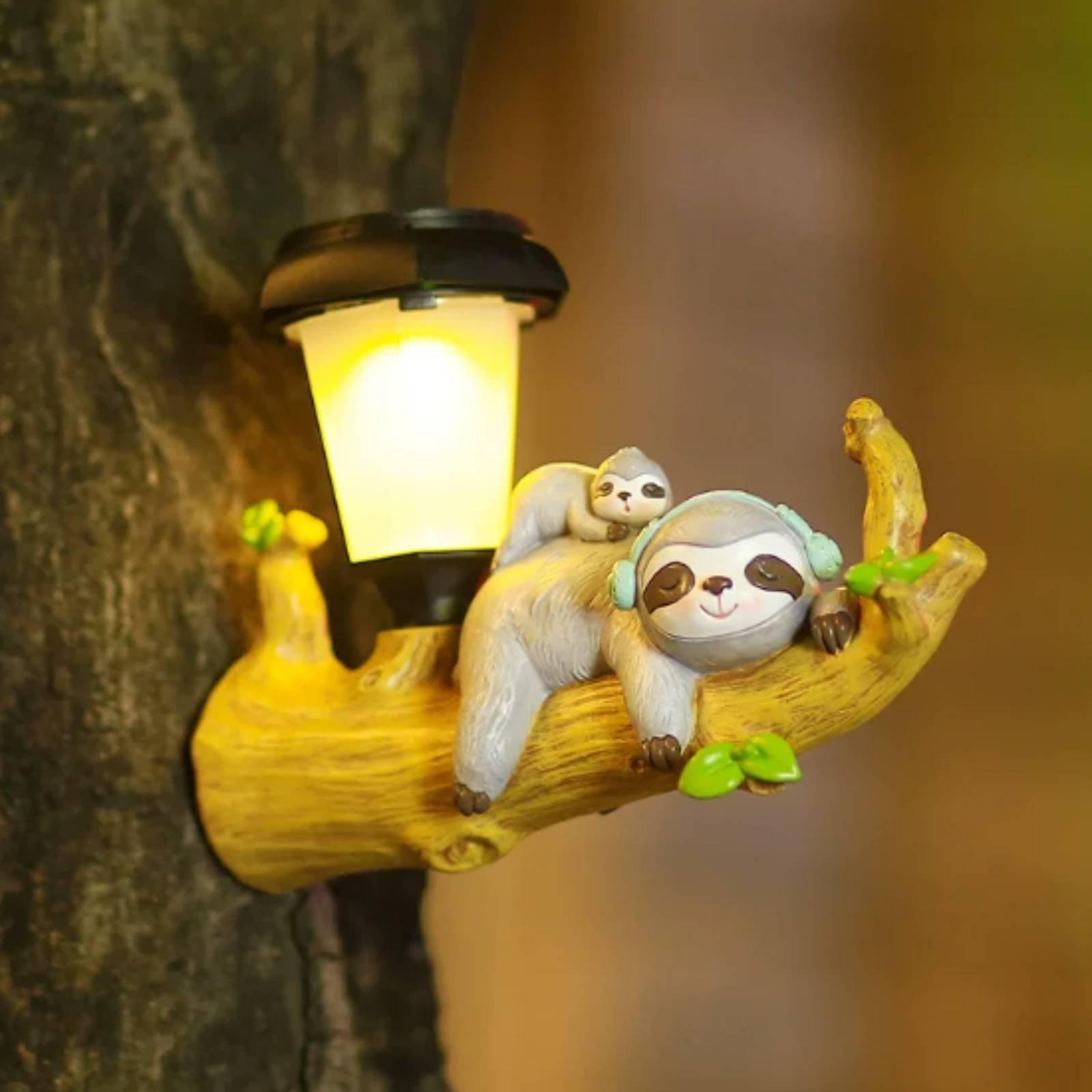 Yard Lighting Decor - Żyrnowana lampa solarna wisząca na zewnątrz
