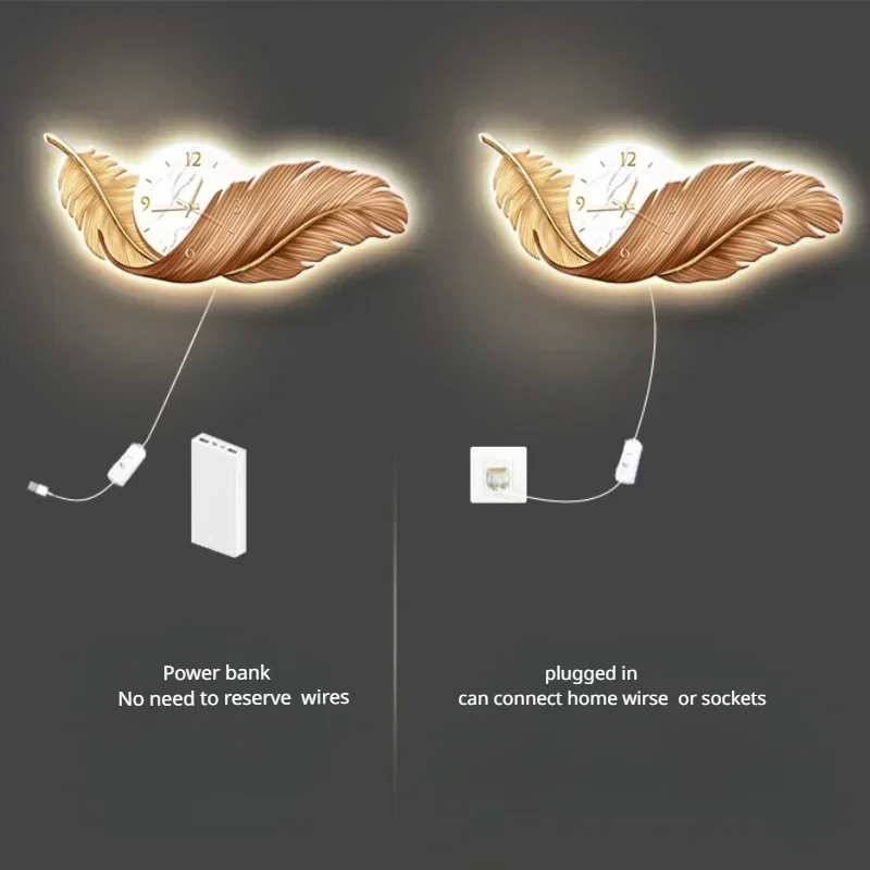 Lighting Home Decor Wall Clocks - Zegar Artystyczny LED Zegar Ścienny Luksusowy