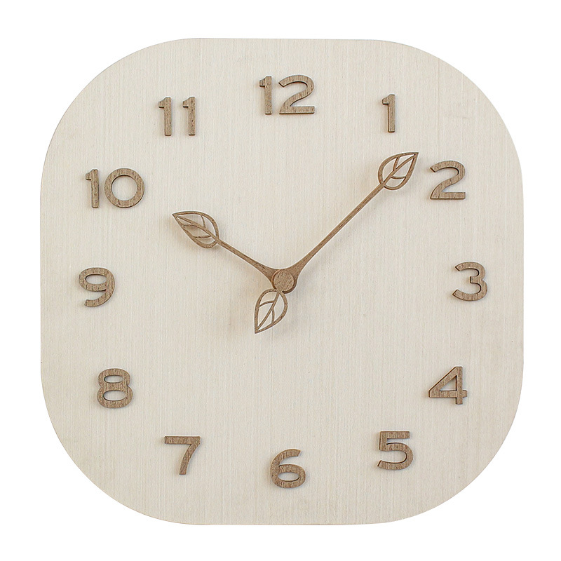 Lighting Home Decor Wall Clocks - Nowoczesny zegar ścienny prosty kwadratowy lekki