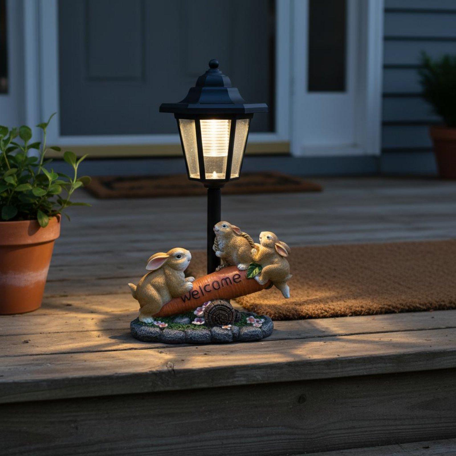 Yard Lighting Decor - Solarna figurka królika, dekoracyjna lampa solarna
