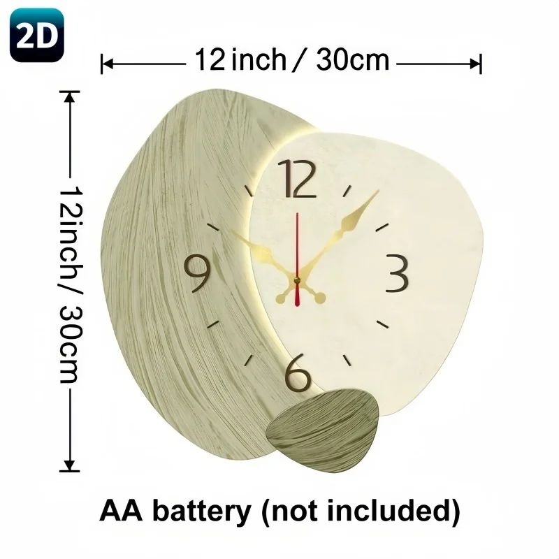 Płaski, drewniany, cichy zegar – Lighting Home Decor Wall Clocks recenzja i cena