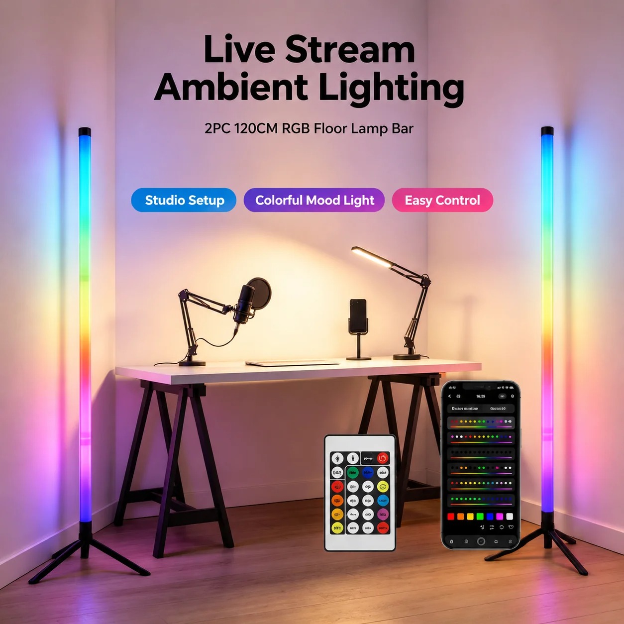 2 sztuki narożnych lamp podłog – Room Lighting Bedroom Decor recenzja i cena