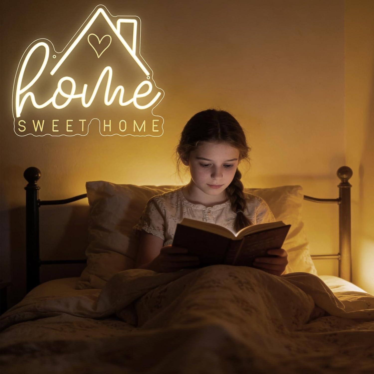 Neonowy znak Sweet Home, ściem – Room Lighting Bedroom Decor recenzja i cena