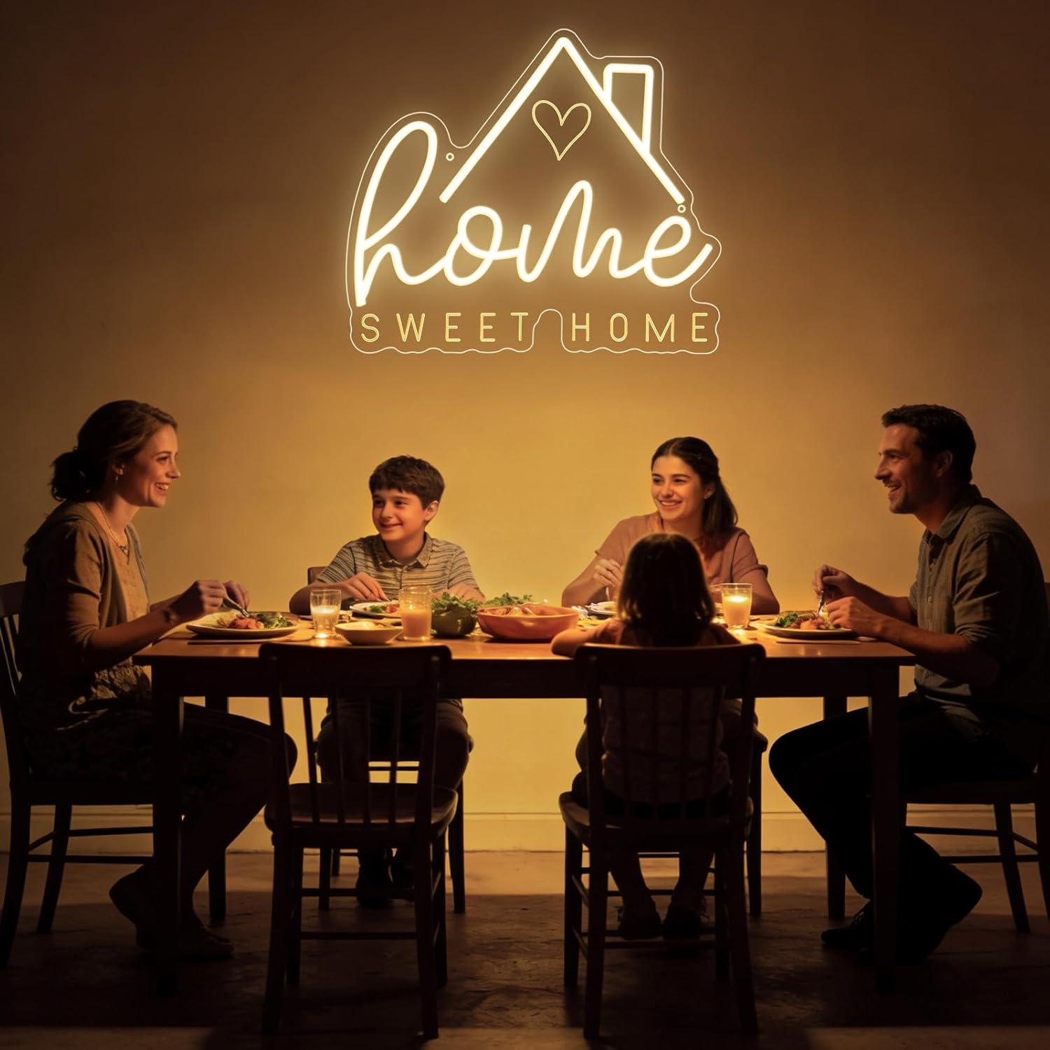 Neonowy znak Sweet Home, ściem – Room Lighting Bedroom Decor recenzja i cena