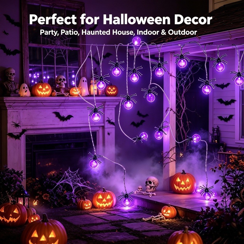 Lampki LED w kształcie pająków – Yard Lighting Decor recenzja i cena