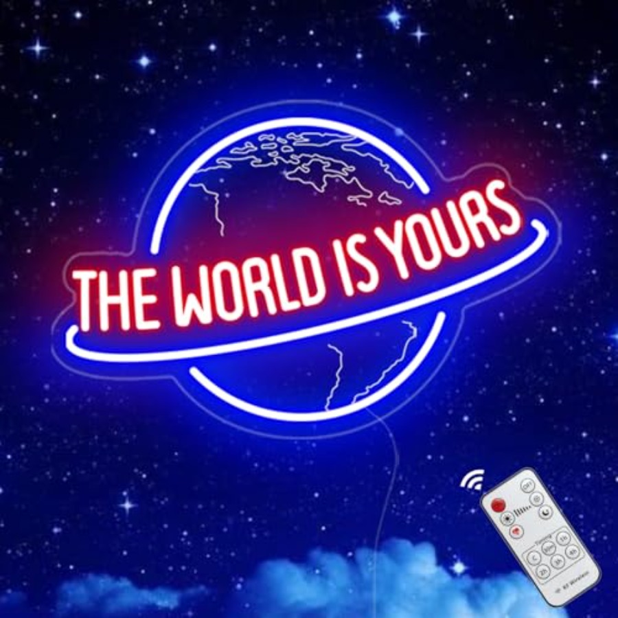 Neonowy znak The World Is Your – Lighting World Decor recenzja i cena