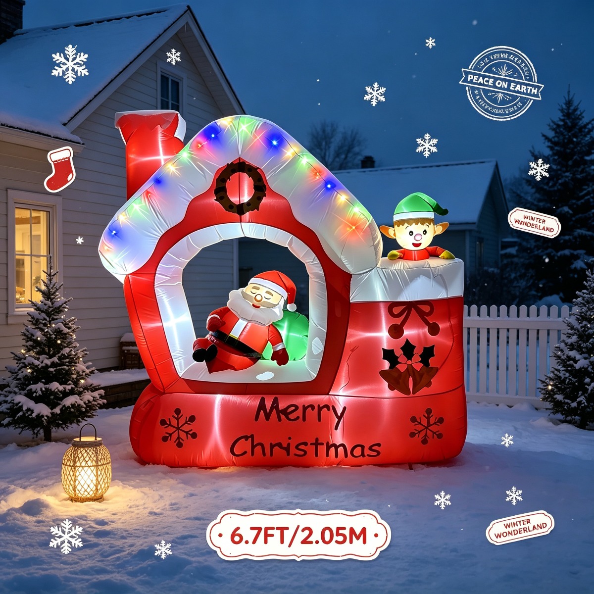Świąteczna ozdoba ogrodowa: dm – Santa'S Elves Holiday Lighting & Decor Llc recenzja i cena