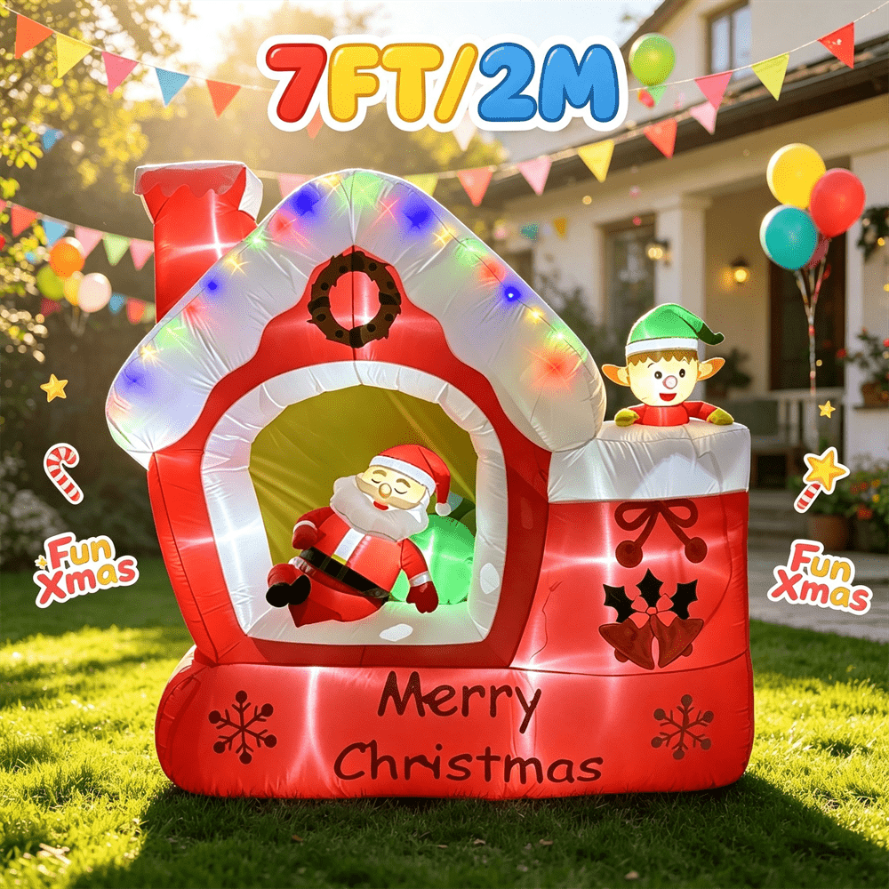 7-stopowa dmuchana dekoracja ś – Santa'S Elves Holiday Lighting & Decor Llc recenzja i cena