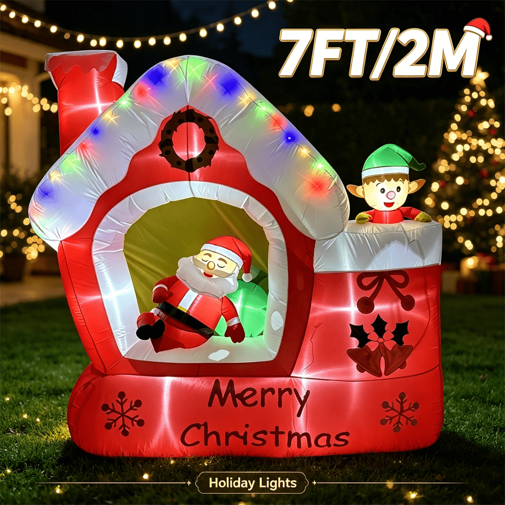 7-stopowa dmuchana dekoracja ś – Santa'S Elves Holiday Lighting & Decor Llc recenzja i cena
