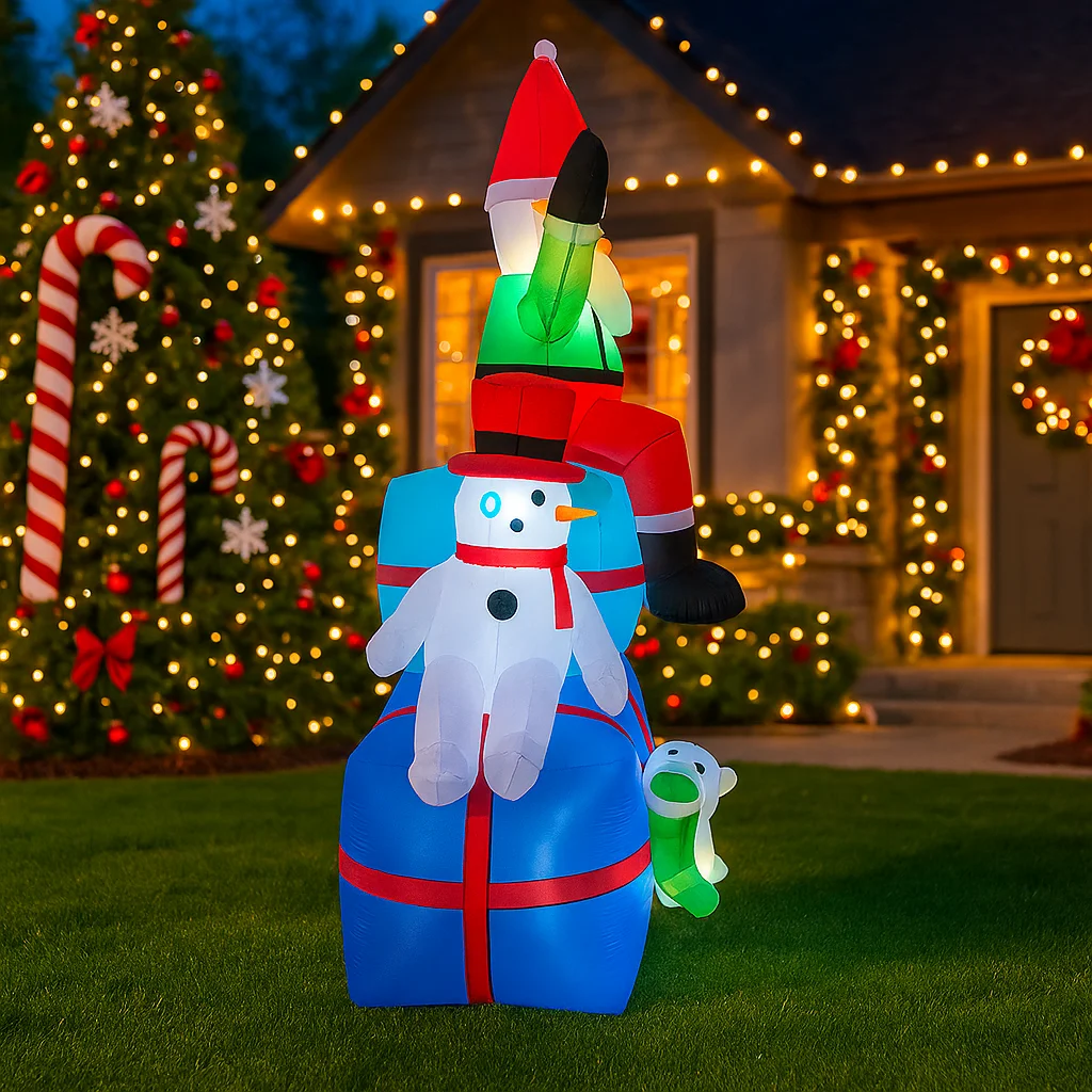 2,1M/6,8FT Nadmuchiwany Model  – Santa'S Elves Holiday Lighting & Decor Llc recenzja i cena