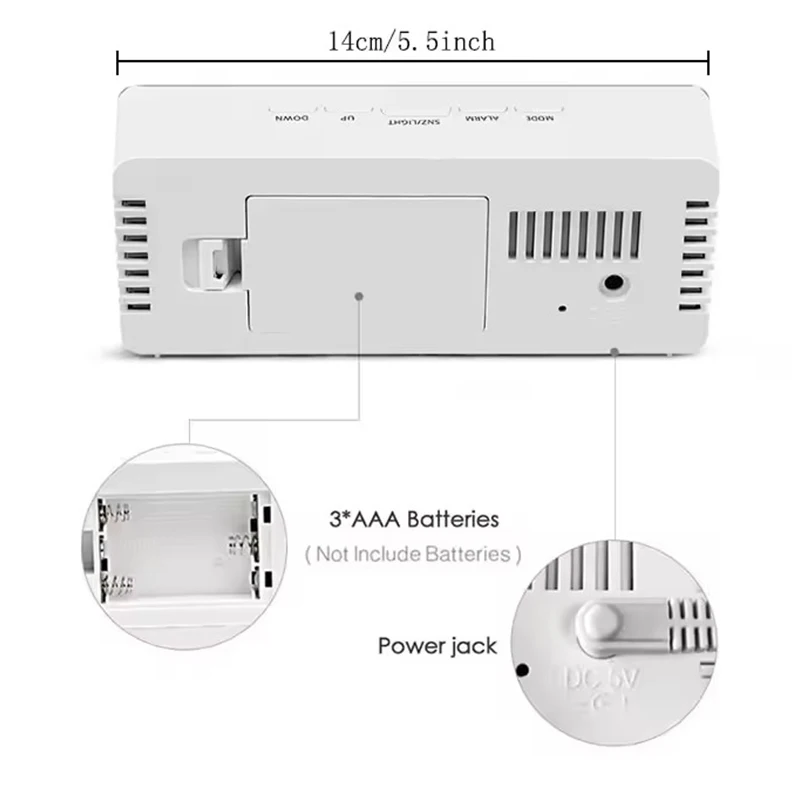 1 szt. Biały Cyfrowy Zegar LED – Lighting Home Decor Wall Clocks recenzja i cena