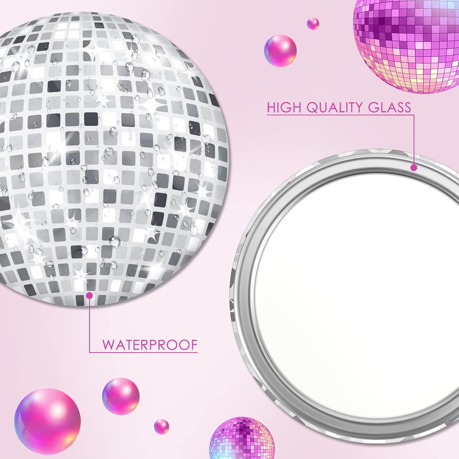 Kompaktowe lusterko kula dysko – Disco Ball Mirror recenzja i cena