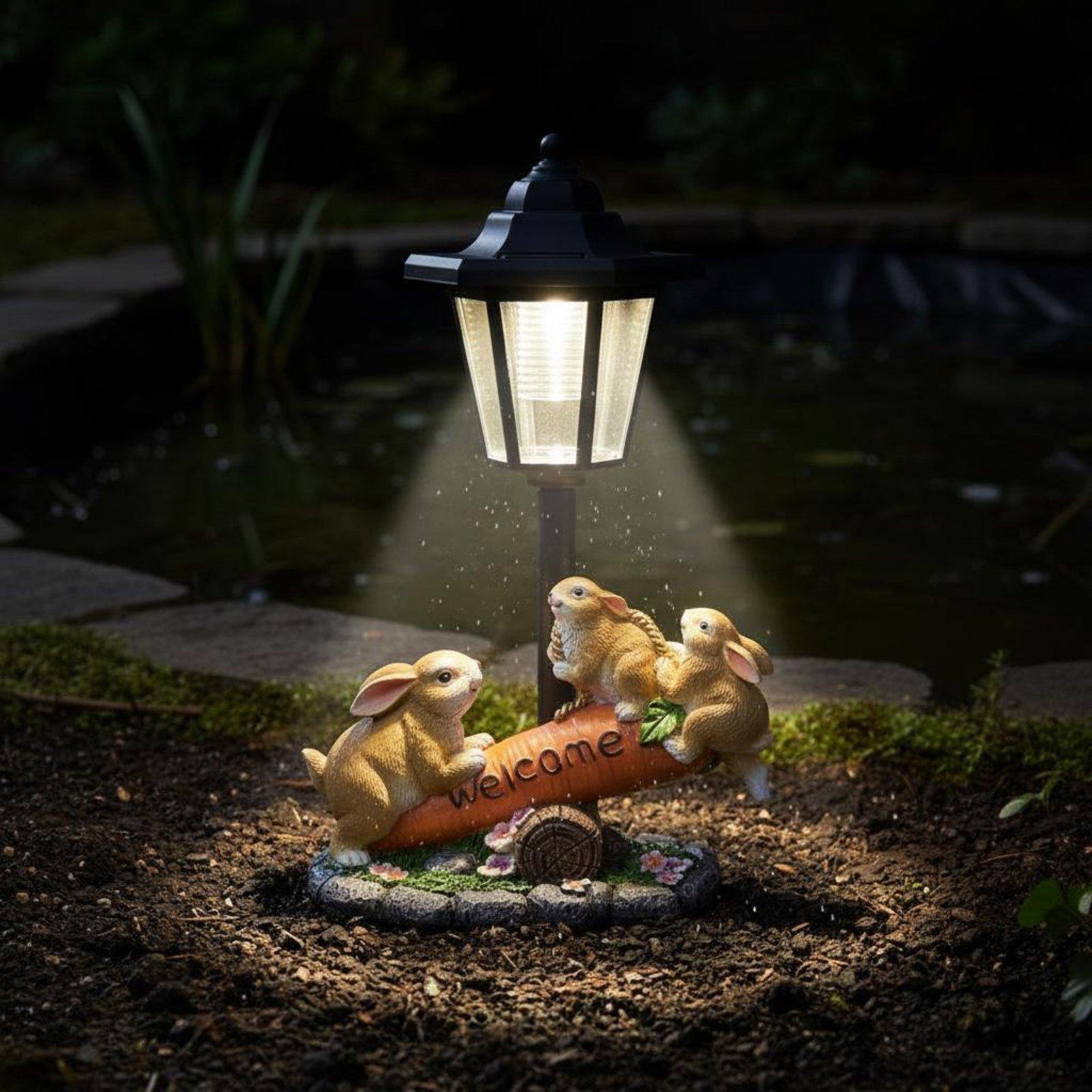 Solarna figurka królika, dekor – Yard Lighting Decor recenzja i cena