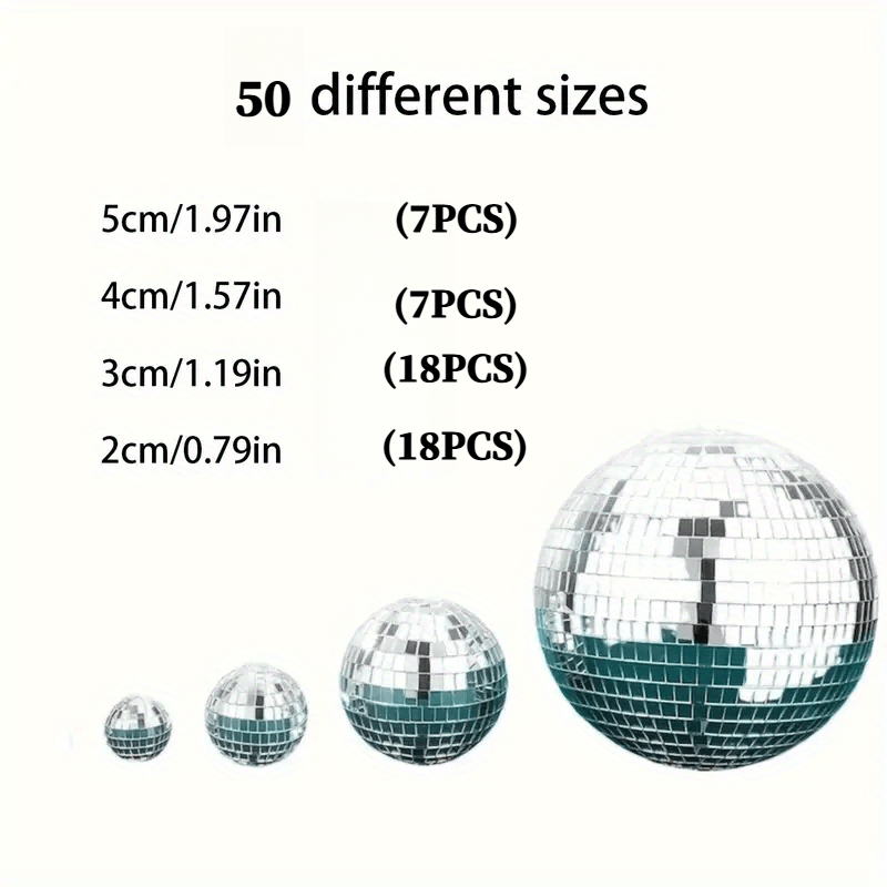Zestaw 50 sztuk srebrnych odbl – Disco Ball Mirror recenzja i cena